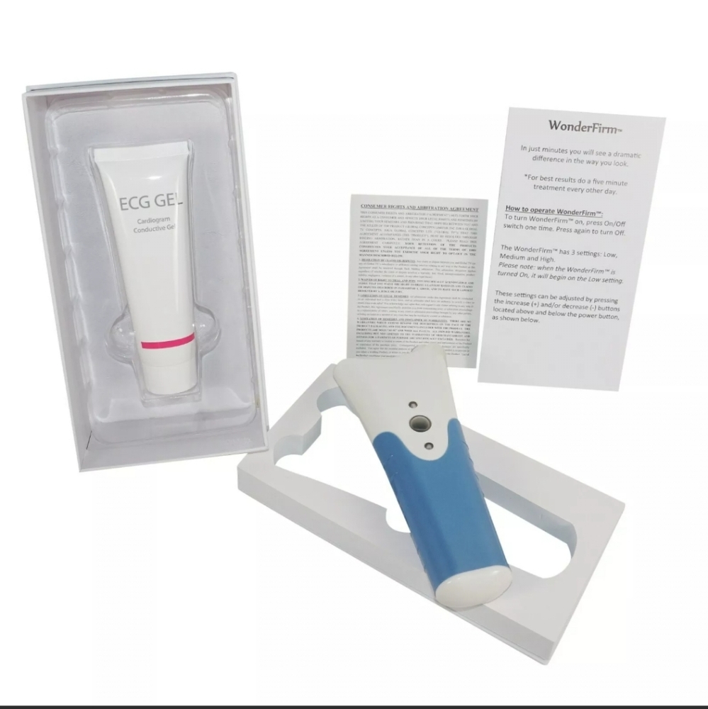 WONDERFIRM NECK FACE MASSAGER + GEL - MASSAGE STIMULATOR REDUCE AGING NEW
